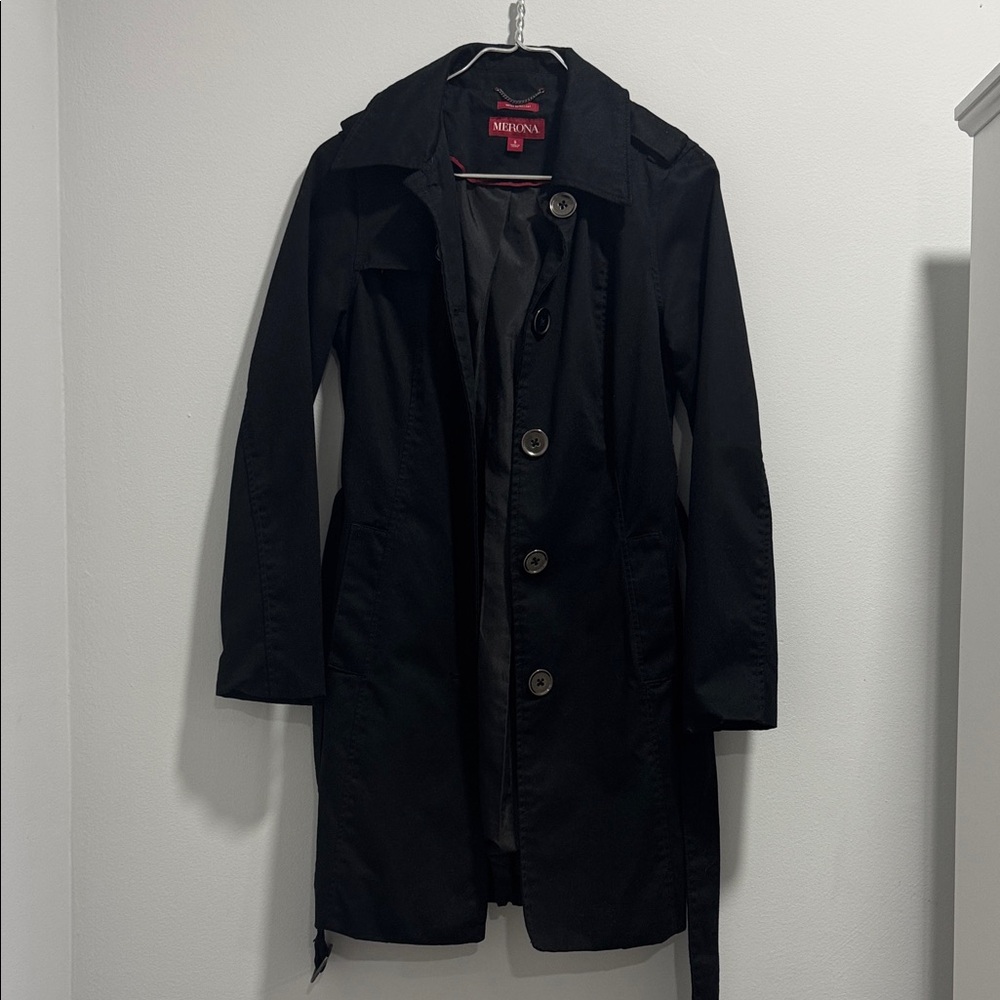 Merona Black Trench Coat